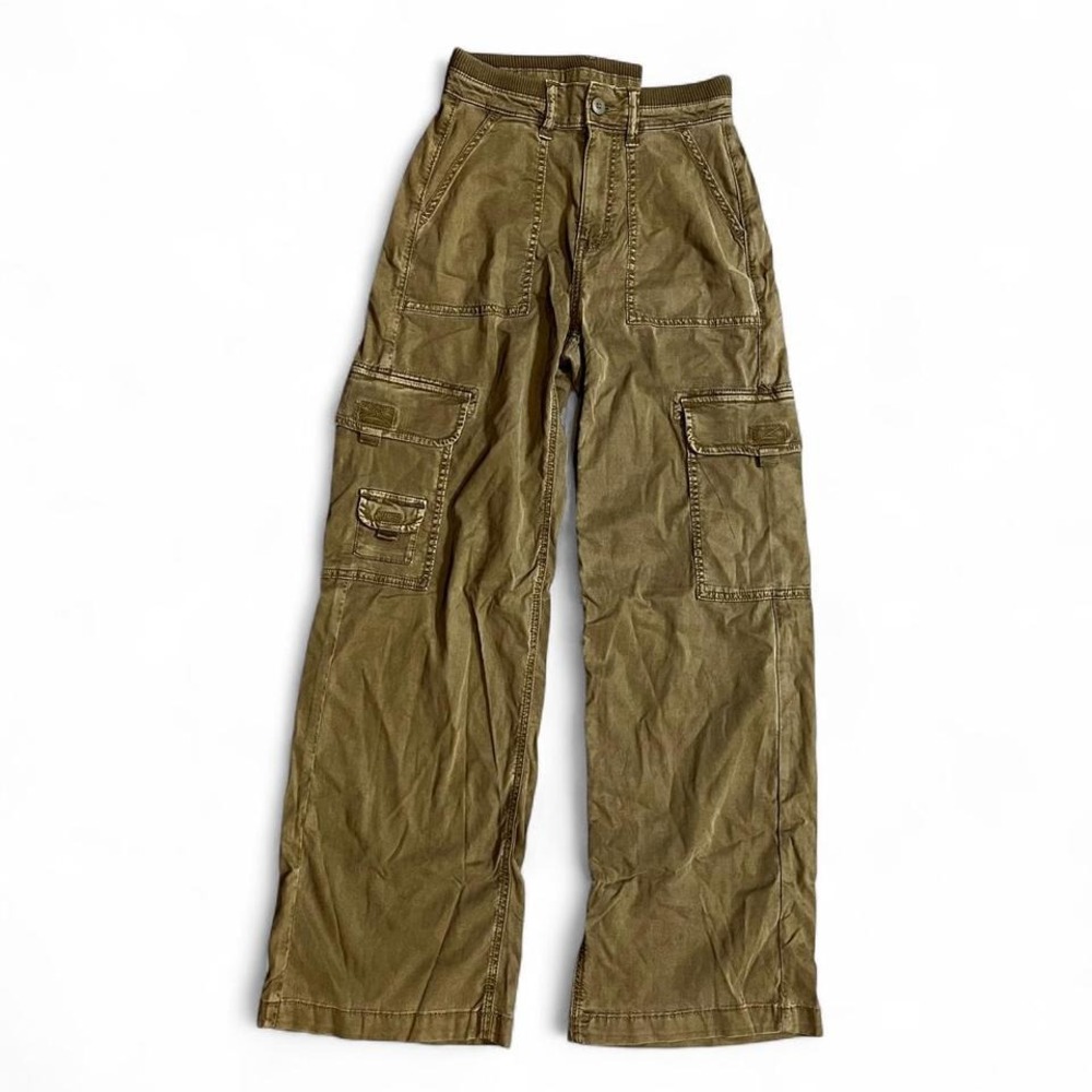 American Eagle NWT Curvy Super High Rise Baggy Cargo Pants 00 Short - Picture 1 of 6